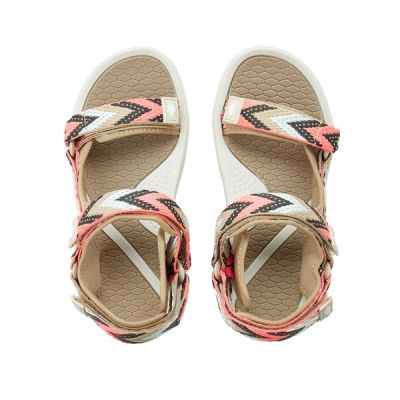 5. Lee Cooper Damenschuhe, Klettverschluss-Sandalen für den Sommer am Strand, hellbeige