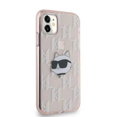 4. Karl Lagerfeld IML Choupette Head & Monogram Hülle für iPhone 11 / Xr – Rosa
