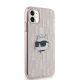 4. Karl Lagerfeld IML Choupette Head & Monogram Hülle für iPhone 11 / Xr – Rosa