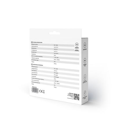 2. Kabelloser Kopfhörer mit Mikrofon, SAVIO WE-03 Kopfhörer (In-Ear, Sport; kabellos, Bluetooth; mit integriertem Mikrofon; schwarz)