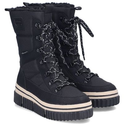 4. Wasserfeste Damen-Schneestiefel mit dicker Sohle, schwarz, Rieker Y6380-00