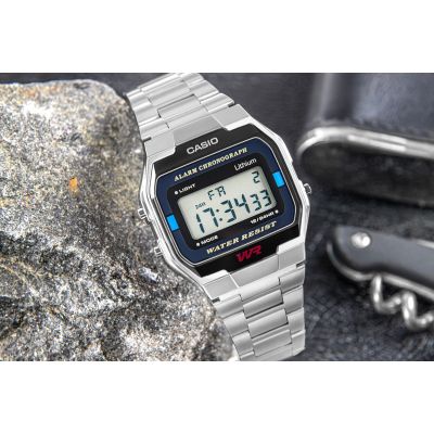 13. CASIO A163WA-1QES Unisex-Uhr + Box