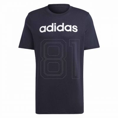 adidas Essentials Single Jersey Linear Logo-T-Shirt mit Stickerei M IC9275