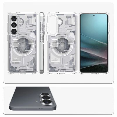 16. Spigen Ultra Hybrid Mag MagSafe Hülle für Samsung Galaxy S26 Zero One – Transparent und Weiß