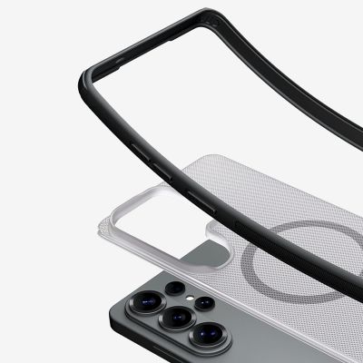10. Nillkin Super Frosted Shield Pro Magnetische Hülle, kompatibel mit MagSafe für Samsung Galaxy S26 Ultra – Transparentes Schwarz