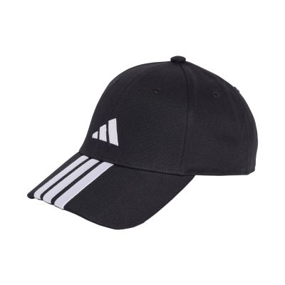 adidas 3-Streifen Baseballkappe mit neuem Logo, Schwarz, JG1072