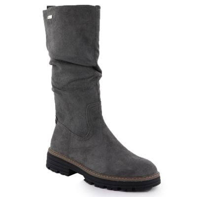 Damenstiefel, warm gefüttert, gerafft, grau M.Daszyński SA259-3