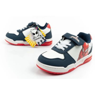 8. Leomil Kinder-Sportschuhe Spiderman Sneaker, leicht, mit Klettverschluss und LED-Beleuchtung, weiß