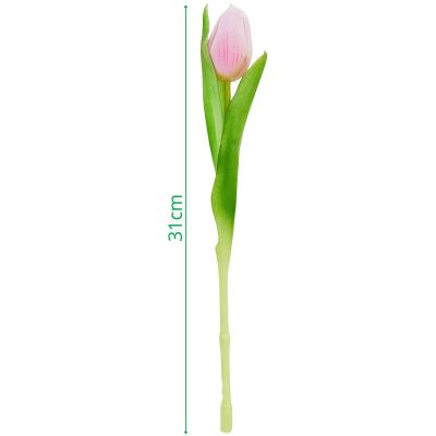 9. Rosa Tulpe, 31 cm, naturgetreue Frühlingsdekoration