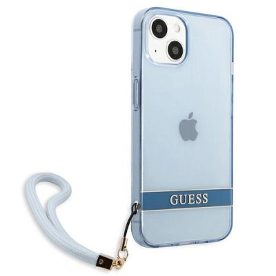 4. Guess GUHCP13SHTSGSB iPhone 13 mini 5,4 "blau / blau Hardcase Translucent Stap