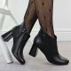 7. Elegante schwarze Leder-Ankle-Boots mit Blockabsatz, Jezzi OLI21-2