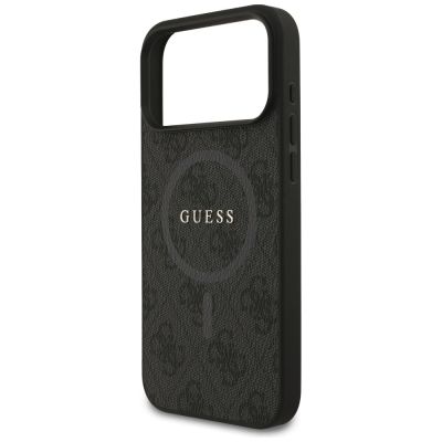 6. Guess 4G Ring Classic Logo MagSafe Hülle für iPhone 17 Pro Max - Schwarz