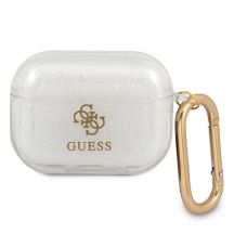 Guess, GUAPUCG4GT AirPods Pro Cover Transparent Glitter Collection