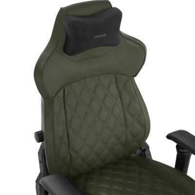 3. Corsair TC500 LUXE Gaming-Stuhl mit gepolsterter Sitzfläche, Grün