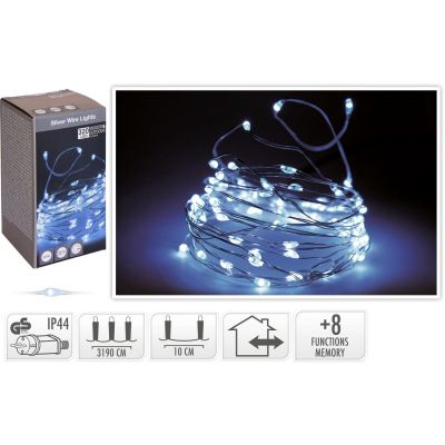 10. LED-Lichterkette mit 320 LEDs, kaltweiß