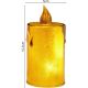 29. Dekorative Kerze, 8 cm, bernsteinfarben, warmweiß, 1 LED