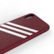 6. Adidas OR geformte PU-Wildleder-Hülle für iPhone X/XS, Burgunderrot