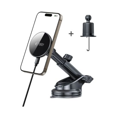 2. Tech-Protect mm15W-V10 Magnetische MagSafe-Autohalterung für Cockpit/Windschutzscheibe/Lüftungsschlitze – Schwarz