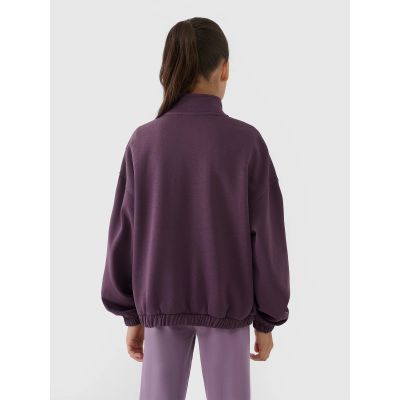 3. Mädchen Sweatshirt ohne Reißverschluss, ohne Kapuze 4F 4FJRSS25TSWSF2058-50S