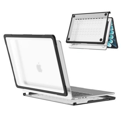 5. Tech-Protect Velar Hülle für MacBook Air 15" 2023 / 2024 / 2025 / 2026 - Transparent Schwarz