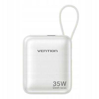 2. Vention 10000mAh 35W PD Powerbank mit integriertem USB-C-Kabel, Beige