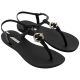 2. Ipanema Sandal Class Damen Flip-Flop Sandalen modisch Schwarz mit Gold