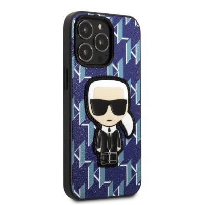 4. Karl Lagerfeld KLHCP13XPMNIKBL iPhone 13 Pro Max 6.7" Hardcase blau/blau Monogram Ikonik Patch