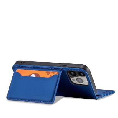 4. Magnetkartenetui für Samsung Galaxy S23 Flip Cover Wallet Stand blau