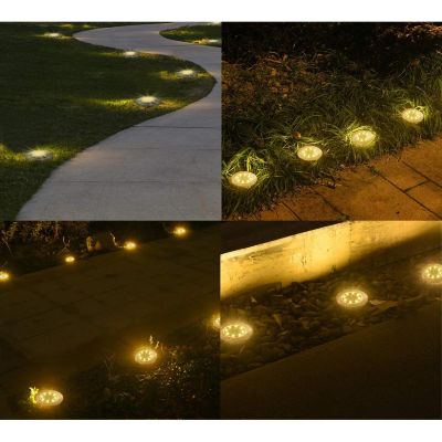 44. Solarlampe mit 8 SMD-LEDs zur Erdung, 4er-Set