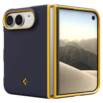 2. Spigen Nano Pop MagSafe iPhone Duo Hülle – Marineblau und Gelb