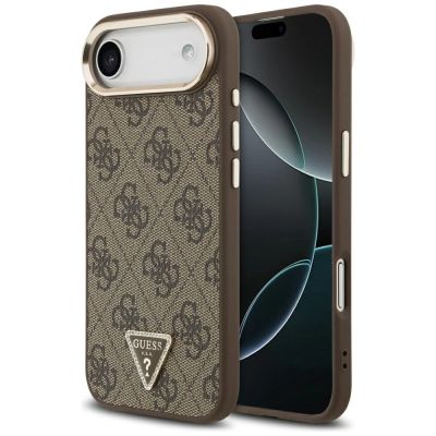 Guess 4G Triangle Logo MagSafe Case für iPhone Air Braun - Gold