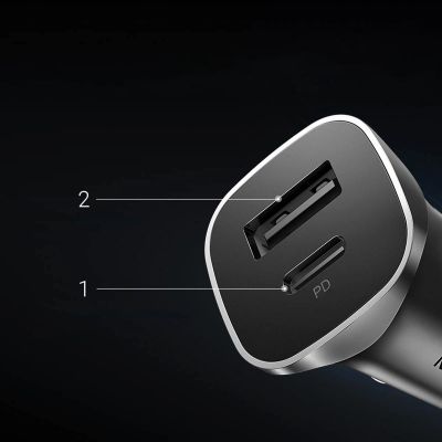 11. Ugreen CD130 USB-A / USB-C 30W Autoladegerät - Grau