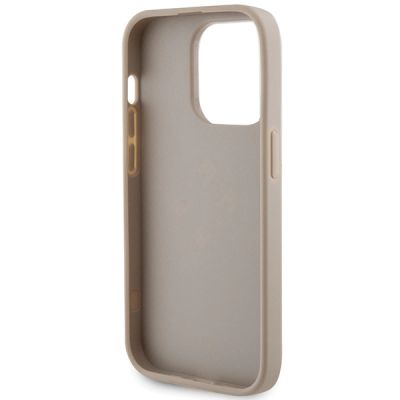 6. Guess Perforated 4G Glitter Hülle für iPhone 15 Pro – Gold
