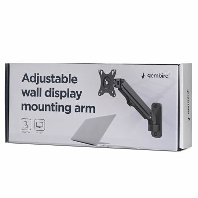 9. GEMBIRD Wandhalterung mit verstellbarem Arm/Monitorhalterung 17-27 Zoll, VESA 100x100 mm, bis zu 7 kg