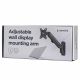 9. GEMBIRD Wandhalterung mit verstellbarem Arm/Monitorhalterung 17-27 Zoll, VESA 100x100 mm, bis zu 7 kg