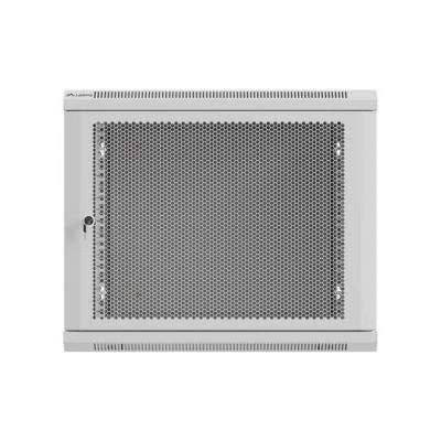 18. LANBERG Wandregalschrank 19" 9U 600x600 GRAU PERFORATIONSTÜREN (Flachverpackung)