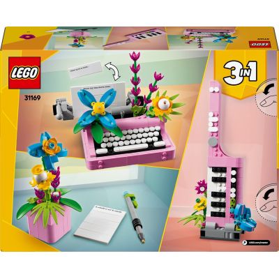 8. LEGO Creator 3-in-1 31169 – Schreibmaschine mit Blumen
