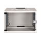 9. 19" 7U Wand-Netzwerkschrank, SOHO PRO 370 x 540 x 400 mm, Glastür, grau, unmontiert, 60 kg