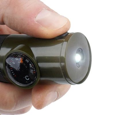 4. Mil-Tec 6-in-1 Überlebenspfeife - Grün 16328401