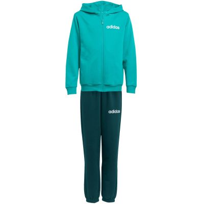 12. Adidas Essentials grüner Kinder-Trainingsanzug JN2427