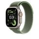 2. Apple Watch 49 mm Grün/Neon Trail Loop M/L – Natur-Titan-Finish