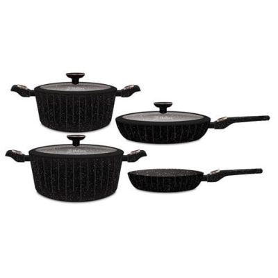 Kochgeschirr-Set 7-teilig mit Silikondeckel BR-1520
