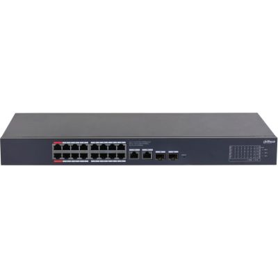 4. Dahua Technology CS4220-16GT-135 Managed Network Switch L2 Gigabit Ethernet (10/100/1000) mit PoE-Unterstützung, Schwarz