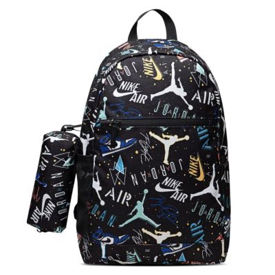 Air Jordan Sport-Schulrucksack mit Federmäppchen, schwarz - 9B0503-F69