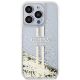 3. Guess Liquid Glitter Gold Stripes Hülle für iPhone 15 Pro Max – transparent