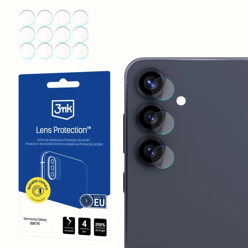 3MK-Kameralinsenglas-Linsenschutz für Samsung Galaxy S25 FE