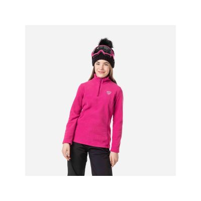 Rossignol Mädchen Fleece-Sweatshirt mit 1/2-Reißverschluss, Rosa