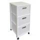 3. ROTHO Großes Bücherregal mit 3 Schubladen, Farbe: Country White
