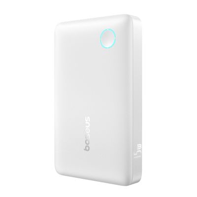 4. Baseus EnerFill FP11 10000mAh 15W Powerbank mit weißem USB-C-Kabel 20V/3A 30cm - Weiß
