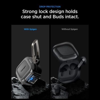 10. Spigen Lock Fit Schutzhülle für Samsung Galaxy Buds 4 / 4 Pro – Mattschwarz